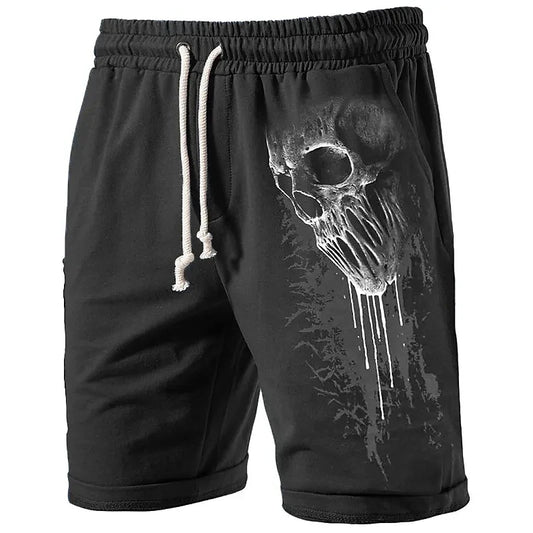 Vintage Skull Pattern Beach Shorts For Men Fashion Summer Cool 3D Print Street Casaul Loose Streetwear Hip Hop Kids Short Pants