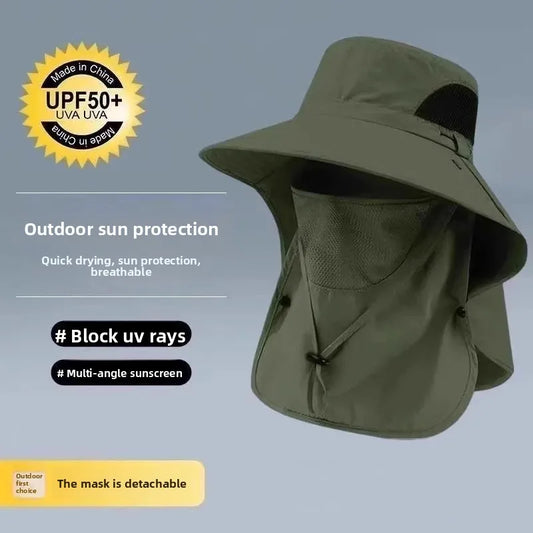 Outdoor Unisex Summer Hat UV Protection Breathable Fishing Cap Sunshade Neck Protection Cycling And Climbing Hat Waterproof