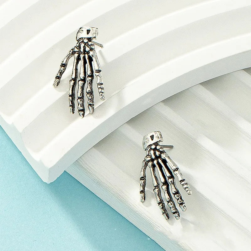 New Halloween Skull Skeleton Drop Earrings for Women Fashion Punk Charm Ghost Spider Web Dangle Earrings Jewelry Gift