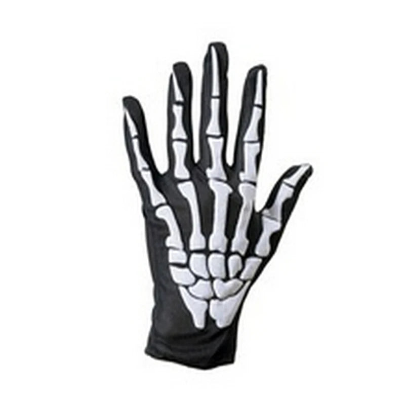Halloween Gloves Black White Makeup Props Halloween Supplies Naturalness Skull Ghost Claw Gloves Festival Products 2025