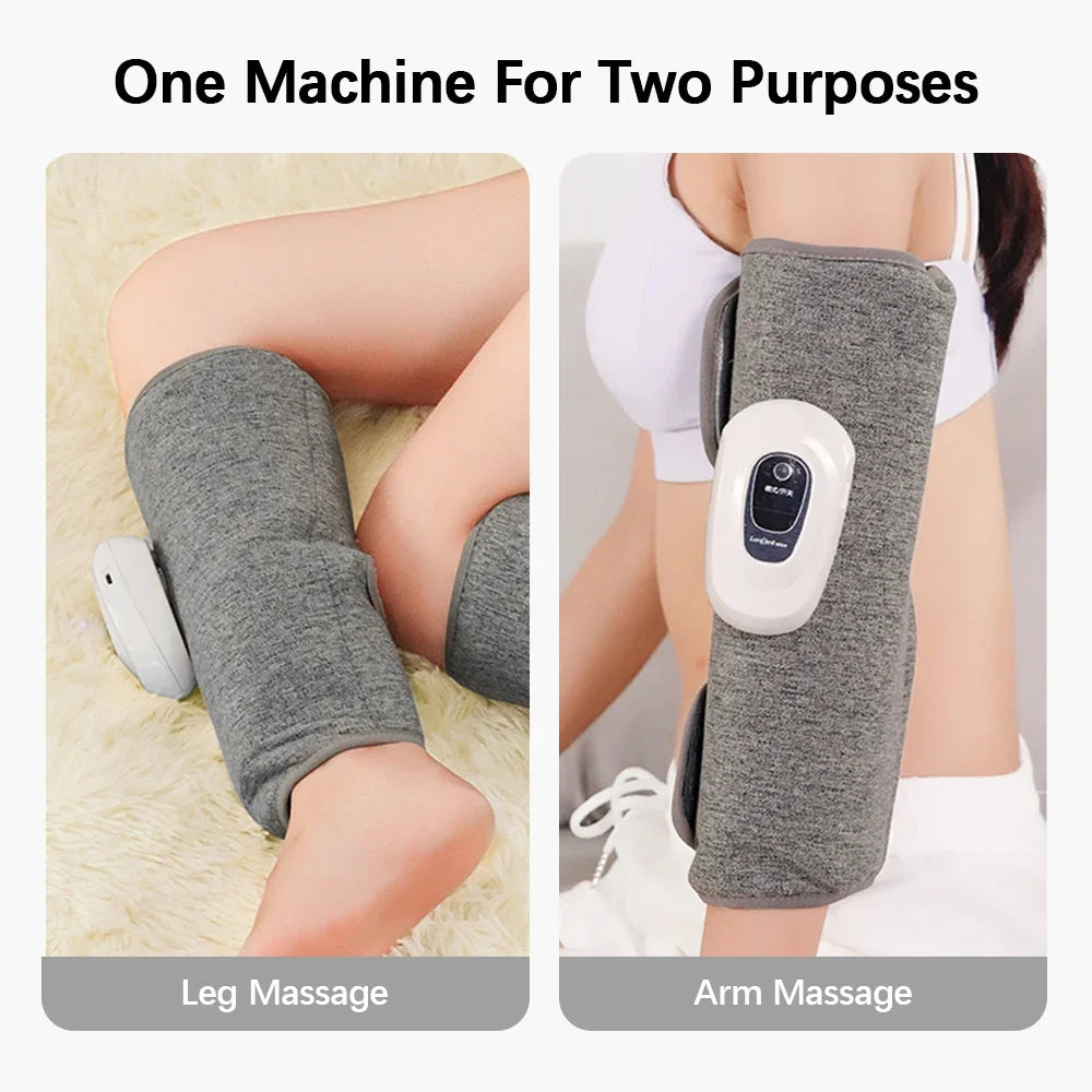 Electric Leg Massager Wireless Rechargeable Air Compression Calf Massage Relax Leg 3 Modes 360° Air Pressure Air Bag Leg Massage